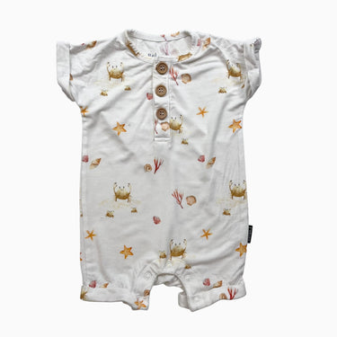 Combi short 'crabes' en bambou et spandex 0-3M
