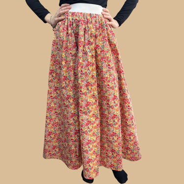 Jupe maxi en coton à imprimé liberty pour femmes XS
