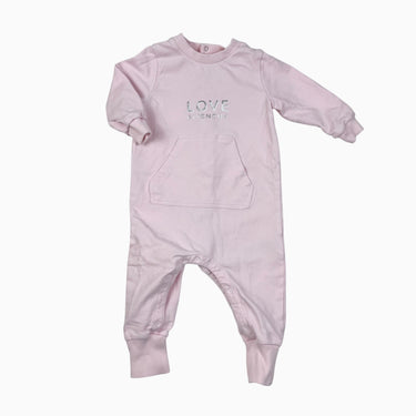Combi rose en coton ouaté 6M