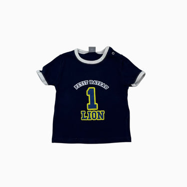 T-shirt marine en coton '1 LION' 18M