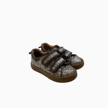 Sneakers à paillettes argentées à velcro 19CM 12US