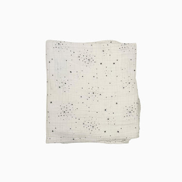 Couverture blanche 'étoiles' en mousseline