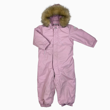 Combi rose avec capuchon fausse-fourrure 98CM 3Y