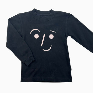 Chandail happy baby noir/rose