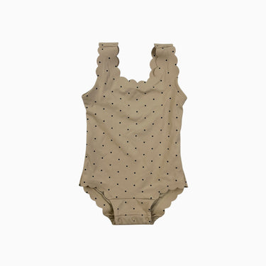 Maillot de bain beige à pois 'scallop' 18M