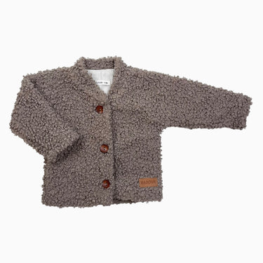 Veste taupe en poly bouclé 0-12M