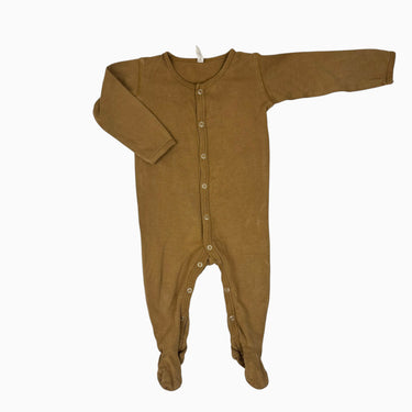 Pyjama ocre en coton bio 6-12M