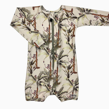 Maillot style rashie en poly recyclé 'singes' 3-4Y