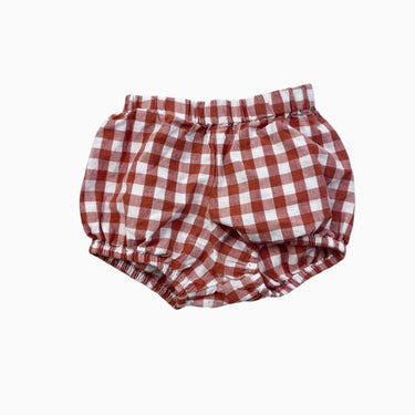 Bloomer à vichy brique 12-18M