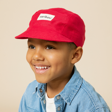 Casquette coquelicot en lin  (tailles variées)