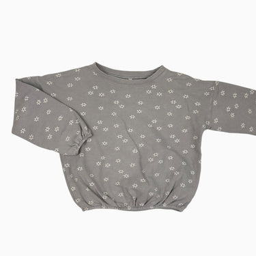 Chandail gris 'marguerites' 6-7Y