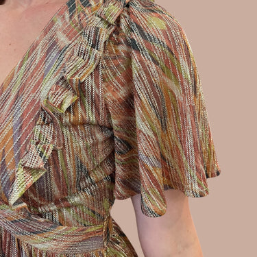 Robe maxi avec fils dorés pour femmes M