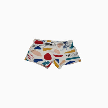 Maillot short vanille à motifs abstraits 18-24M