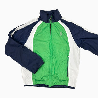 Veste nylon verte et marine 5-6Y
