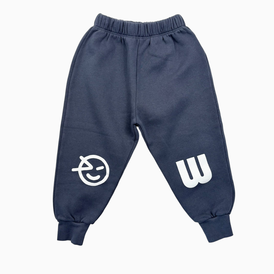 Pantalon de jogging gris acier en coton ouaté bio 2Y