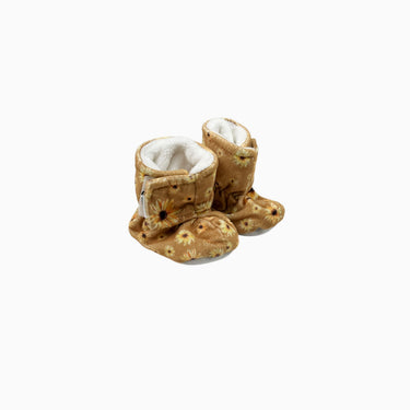 Pantoufles 'tournesols' en peluche 9-18M