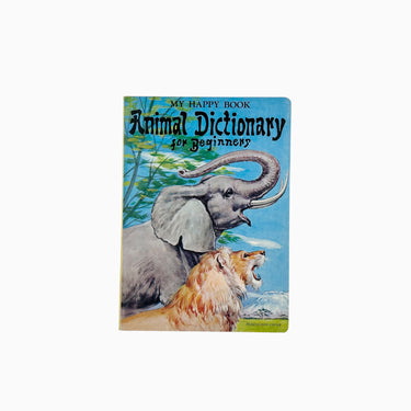 Livre 'Animal Dictionnary for beginners' vintage