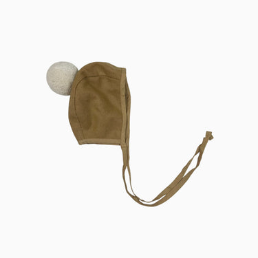 Bonnet latté avec pompon 3-6M