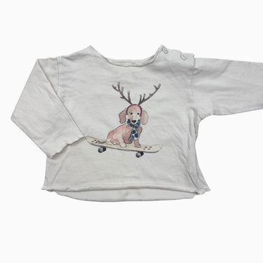 Chandail chien avec oreille de renne 6M