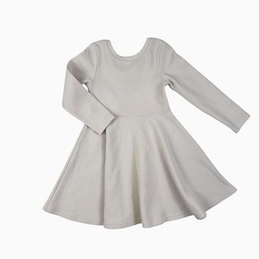 Robe vanille en coton gaufré 4Y