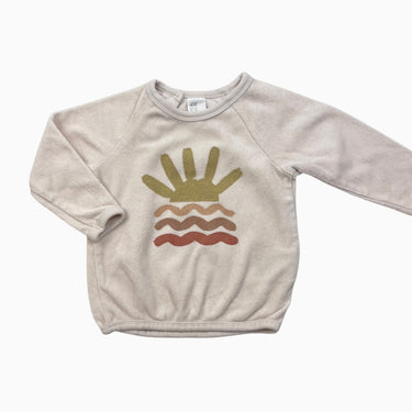 Chandail beige 'soleil' en ratine 4-6M