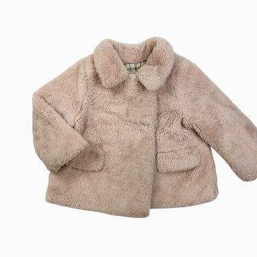 Manteau rose en peluche 12-18M