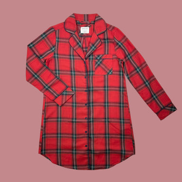 Chemise de nuit carreauté pour femmes XS
