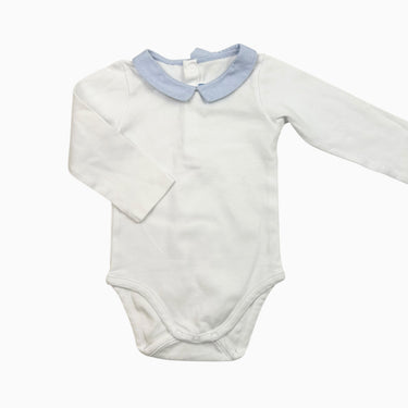Cache-couche avec col blanc 12M