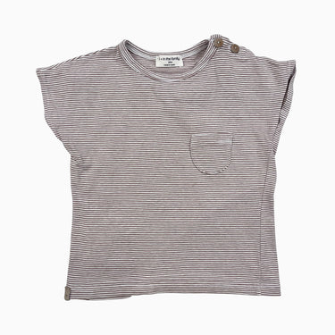 T-shirt 'Jad' avec poche à rayures moka 24M