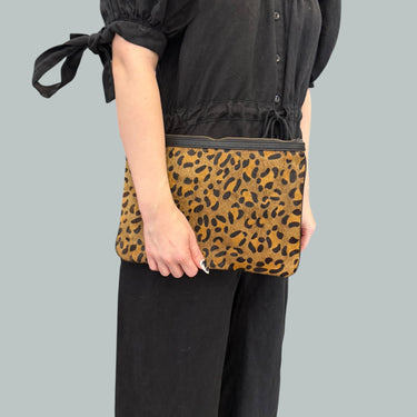 Sac 'clutch' léopard'