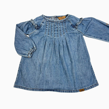 Robe en denim souple avec broderies 12-18M