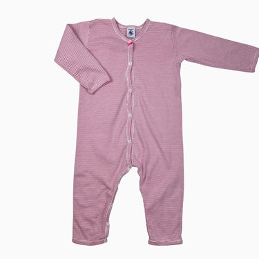 Combi à rayures roses 24M