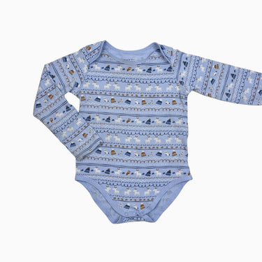 Cache-couche bleu 'rennes et tuques' 2-3Y