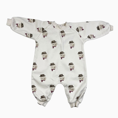 Combi vanille 'bonhomme de neige' 3-6M