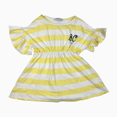 Robe à rayures jaunes limoncello 4-5Y