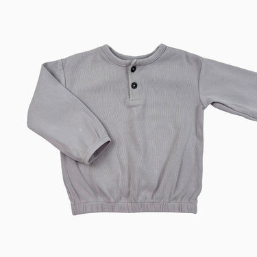 Chandail lilas pâle en coton bio cotelé 1.5-2Y