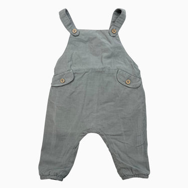 Salopette eucalyptus en corduroy brossé 1-3M