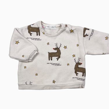 Pull vanille 'rennes' 1-3M