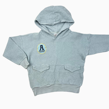 Pull à capuchon aqua en ratine 'A Dance Romance' 6-7Y