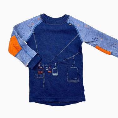 Chandail style sous-couche marine 'téléphériques' 3Y