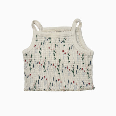 Haut crop smock fleurs 2-3Y