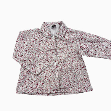 Blouse blanche fleurie 4Y
