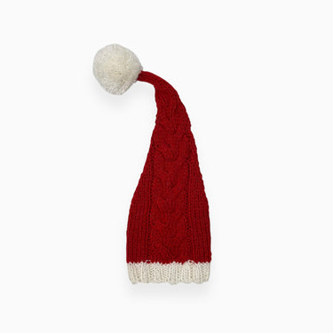 Bonnet pixie fait main en tricot torsadé avec pompon 0-3M