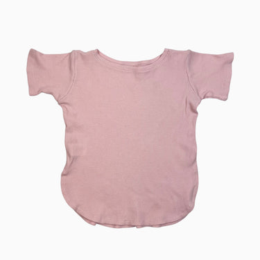 T-shirt rose en coton gaufré 3-5Y