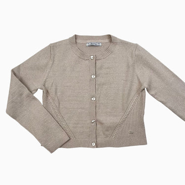 Cardigan 'cropped' doré pailletté 8Y
