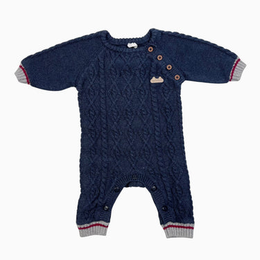 Combi marine en tricot torsadé 0-3M