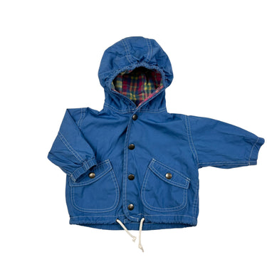 Manteau mi-saison vintage bleu 3-12M