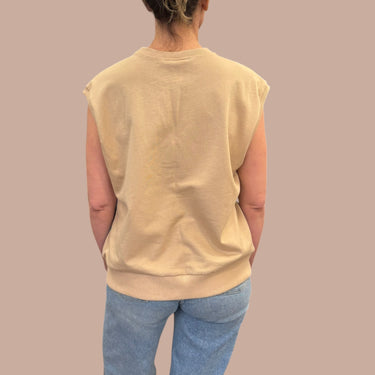 Pull style débardeur colorblock en coton pour femmes M/L