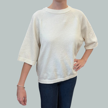 Pull blanc en poly et nylon pour femmes XS