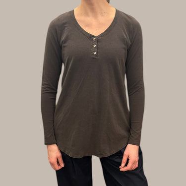 Chandail espresso en bambou et spandex pour femmes M